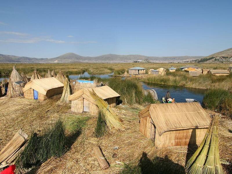 Man made islands - Uros, Peru